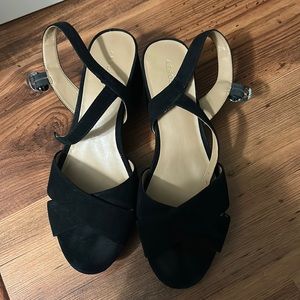 Aerosoles size 10 suede cosmos platform block heels